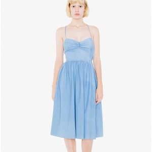 American Apparel Lightweight Denim Midi Laced Back